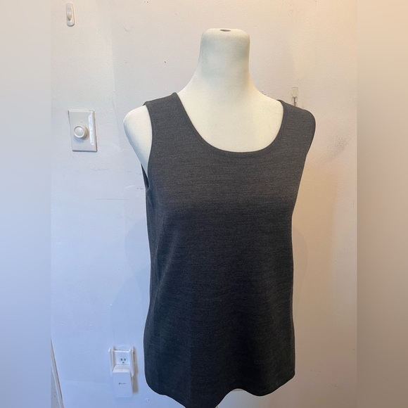St. John Sleeveless Knit Tank Top Charcoal Gray Small - Picture 1 of 3
